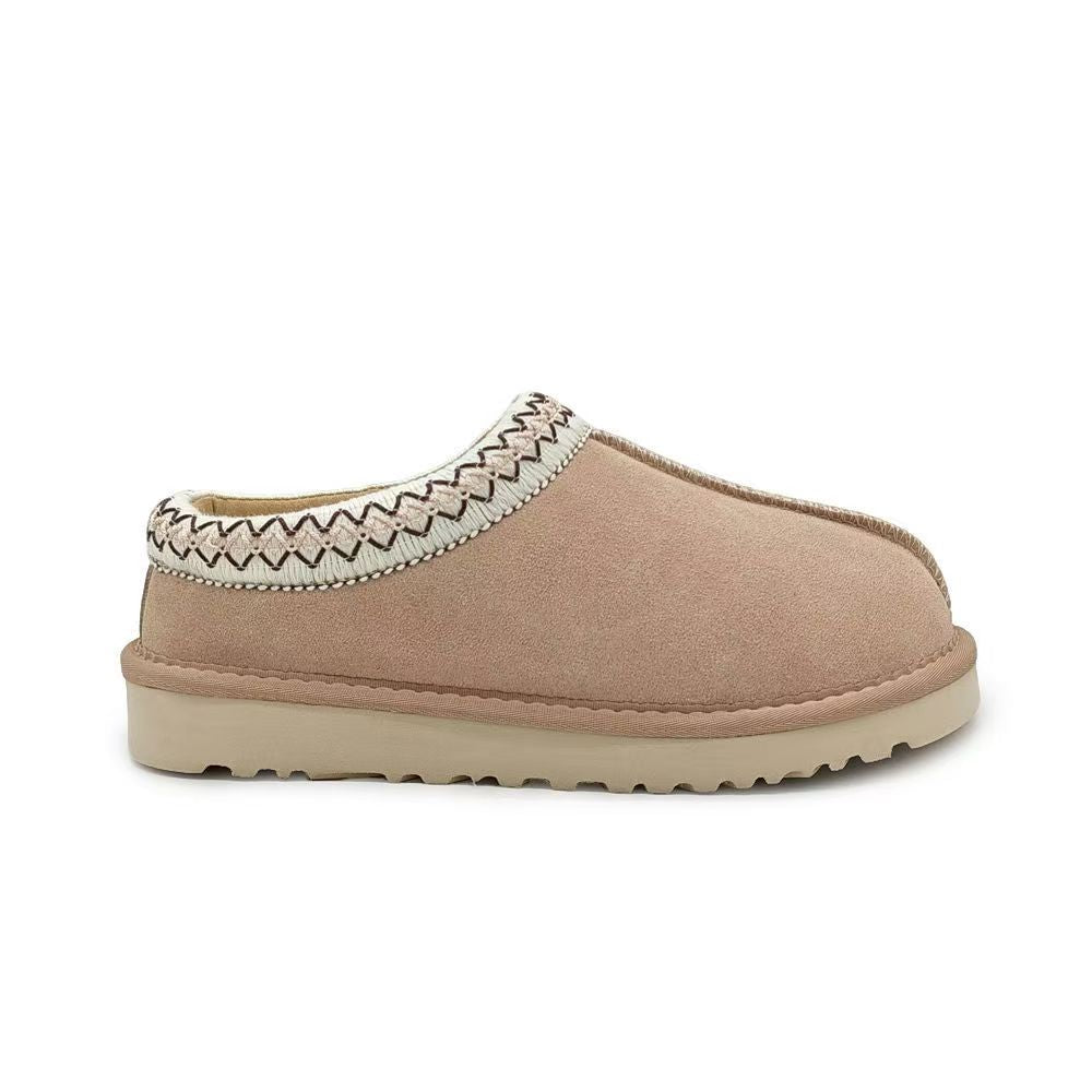 Furry Slip-On Woman Clogs Fuzzy Cozy Open-Back Snow Boots