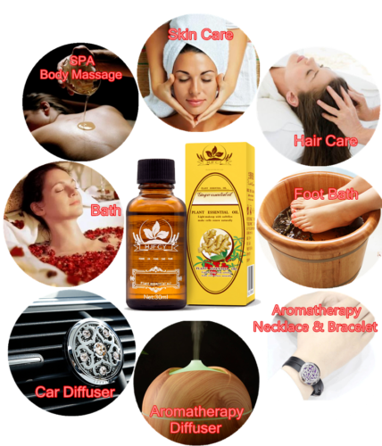 Lymphatic Drainage Ginger Oil – Therapy Massage Plant Essential Oil