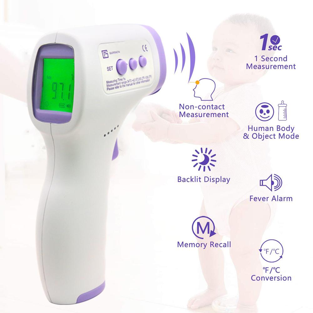 Digital No-Contact Infrared Thermometer LCD Display