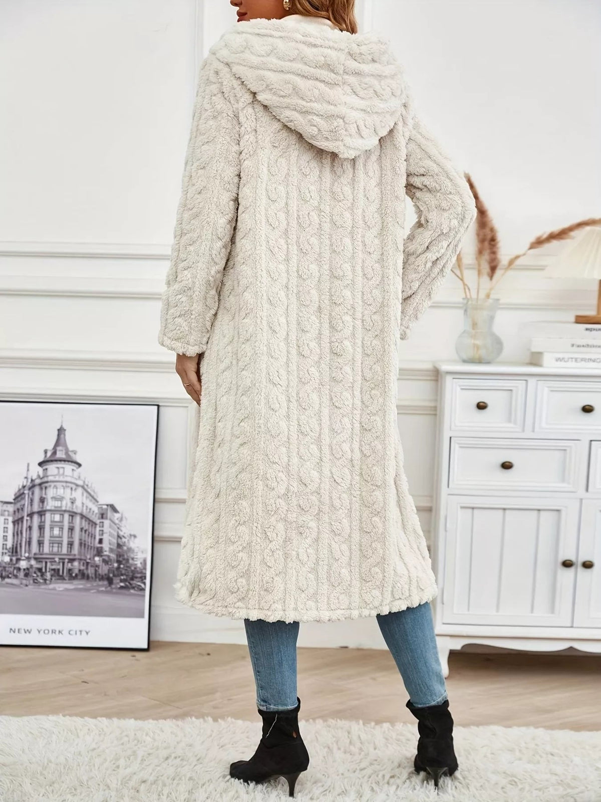 Cozy Button Up Longline Hoodie