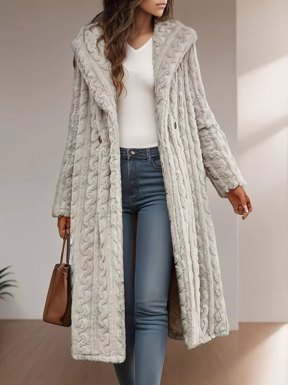 Cozy Button Up Longline Hoodie