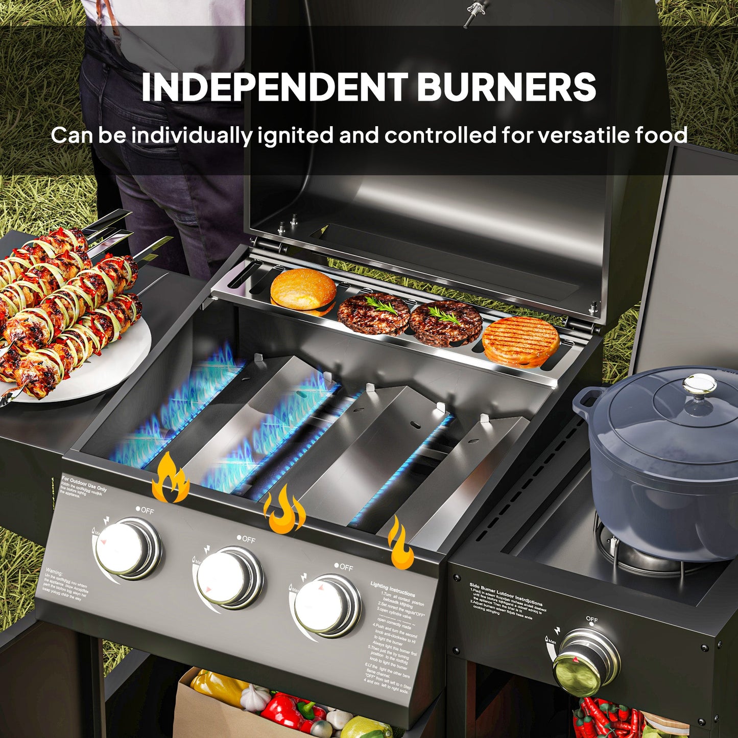 Ultimate Backyard Sizzler: 310 Sq. In. Gas Grill with Side Burner