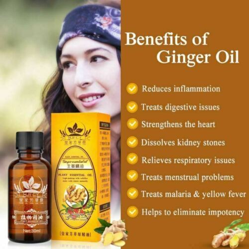 Lymphatic Drainage Ginger Oil – Therapy Massage Plant Essential Oil
