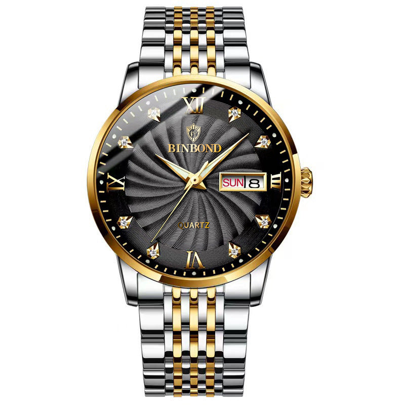 Men's Watch Double Calendar Waterproof