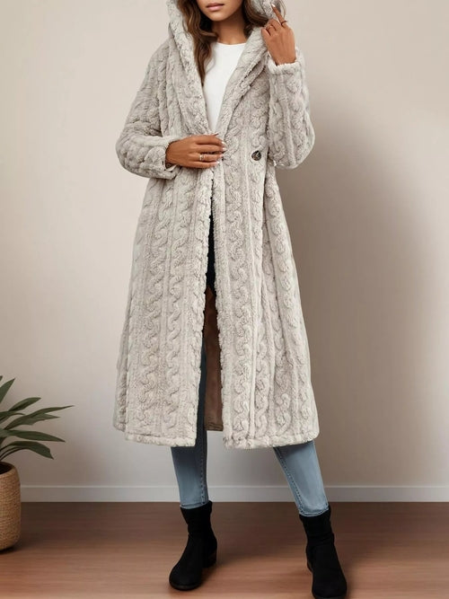Cozy Button Up Longline Hoodie