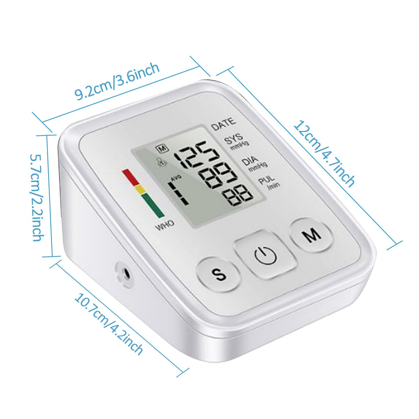 Digital Blood Pressure Monitor Automatic Cuff BP Heart Rate Machine