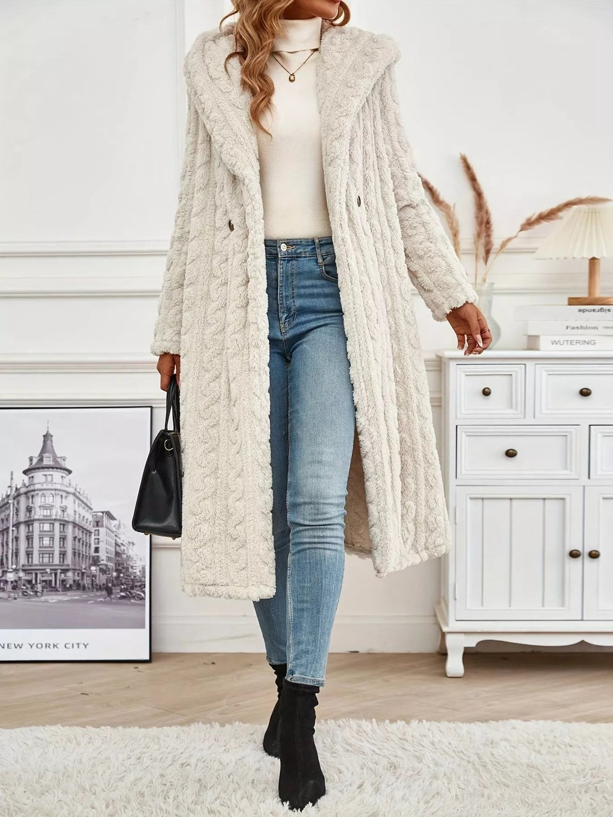 Cozy Button Up Longline Hoodie