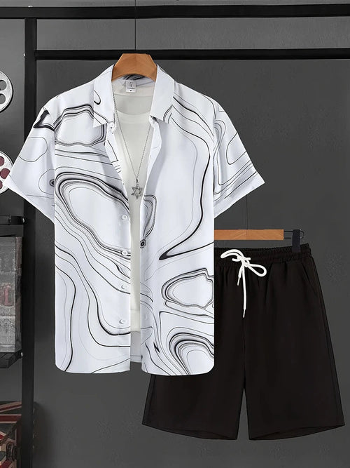 Luxury Style Men's Resort Wear – Short-sleeved outfit