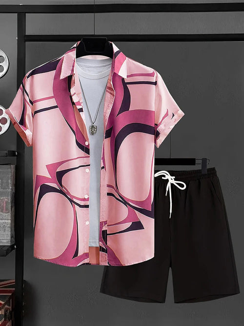 Luxury Style Men's Resort Wear – Short-sleeved outfit