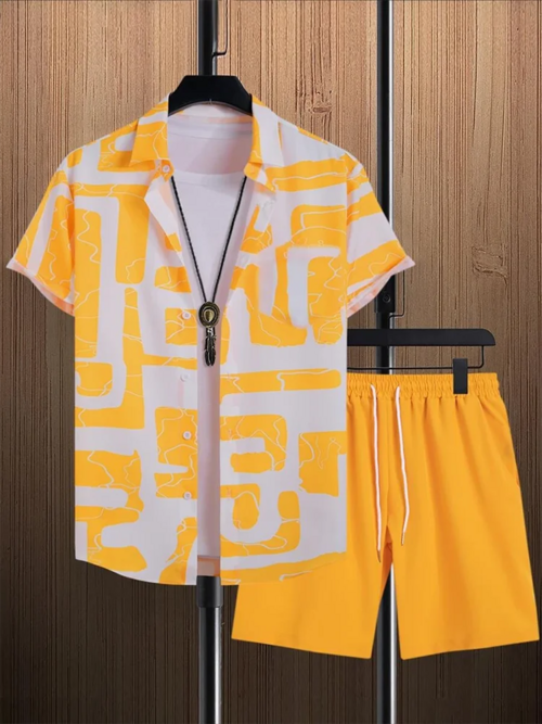 Luxury Style Men's Resort Wear – Short-sleeved outfit