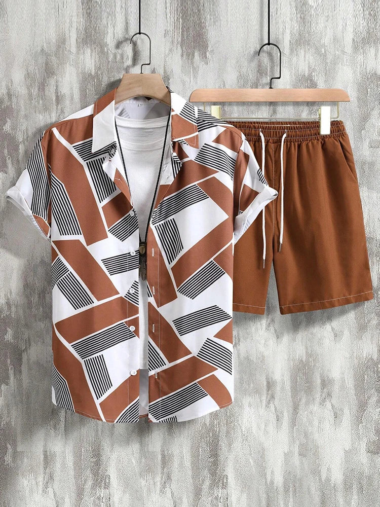 Luxury Style Men's Resort Wear – Short-sleeved outfit