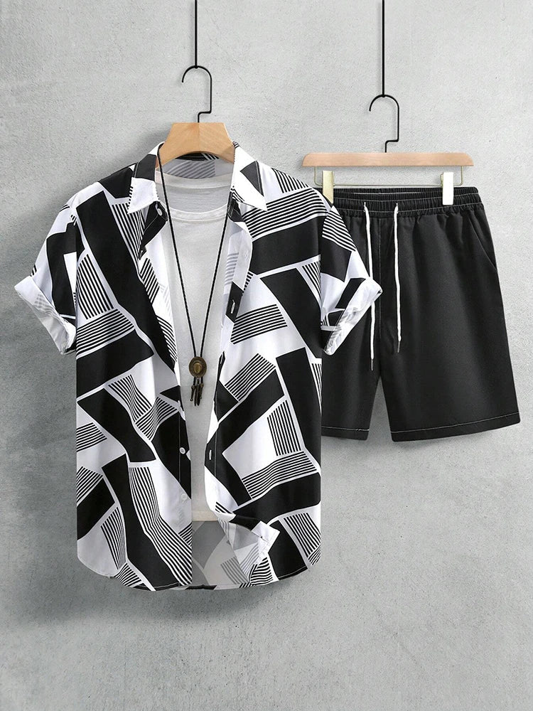 Luxury Style Men's Resort Wear – Short-sleeved outfit
