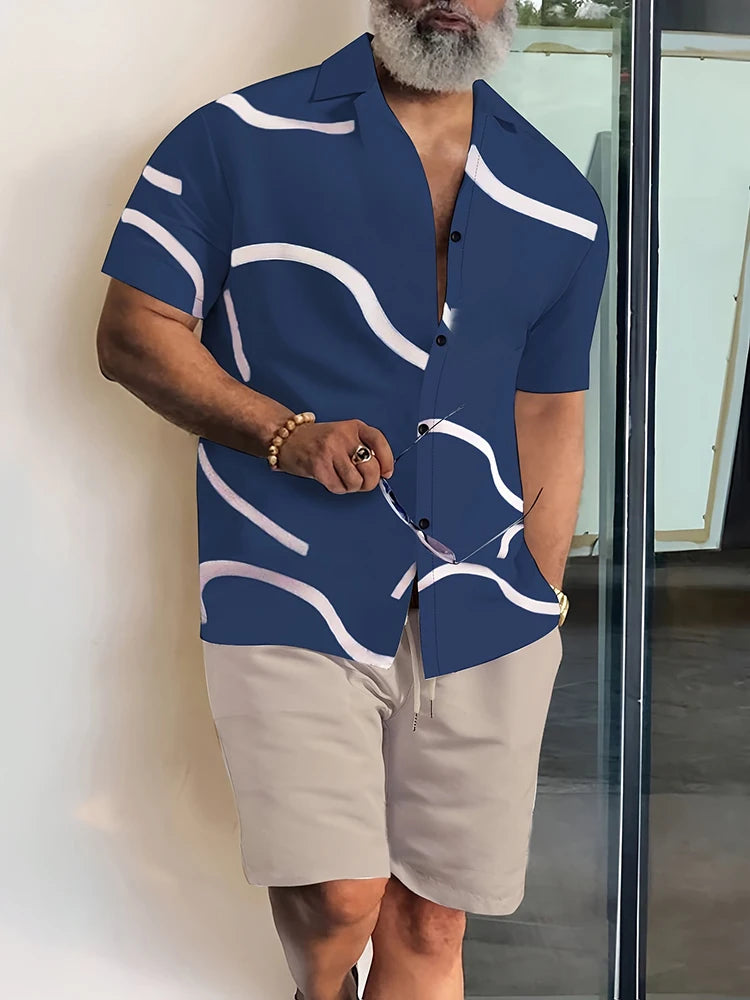 Luxury Style Men's Resort Wear – Short-sleeved outfit