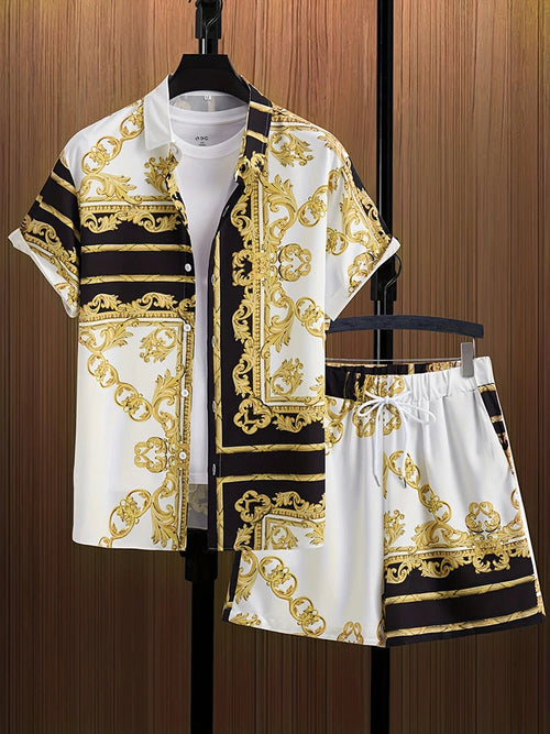 Luxury Style Men's Resort Wear – Short-sleeved outfit