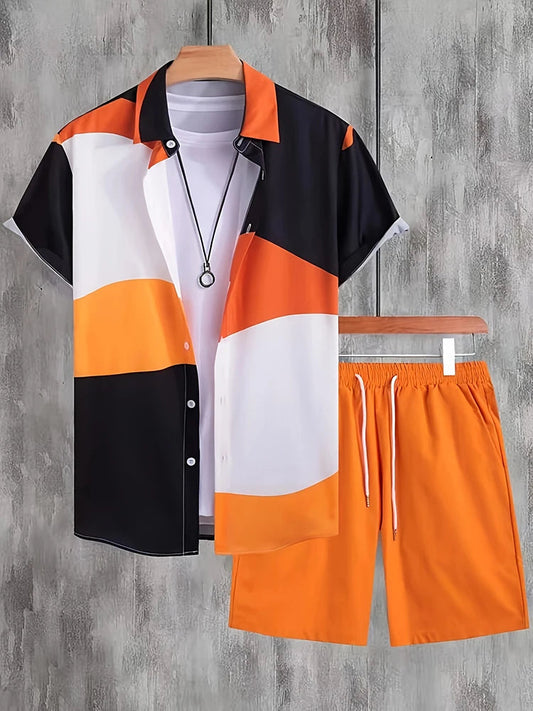 Luxury Style Men's Resort Wear – Short-sleeved outfit