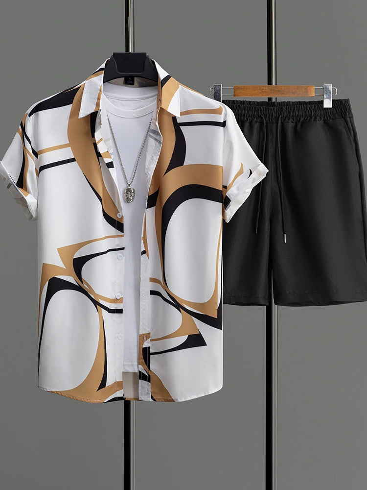 Luxury Style Men's Resort Wear – Short-sleeved outfit