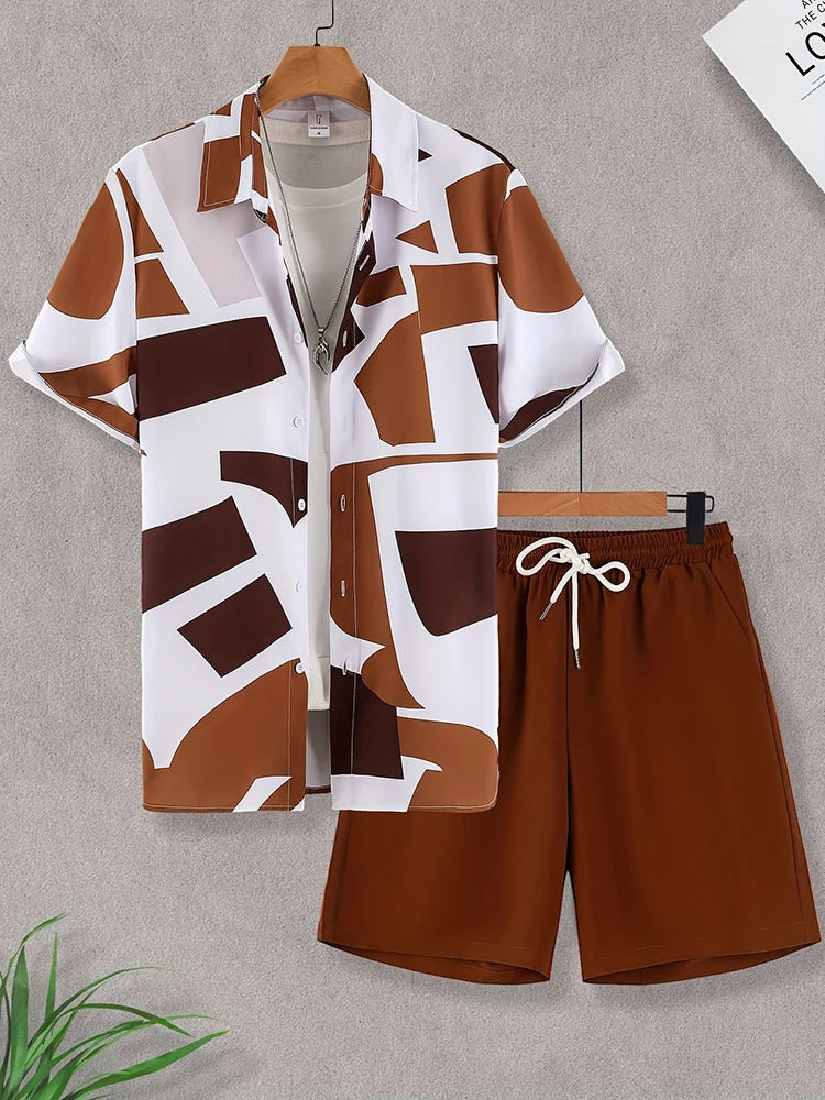 Luxury Style Men's Resort Wear – Short-sleeved outfit