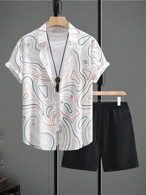 Luxury Style Men's Resort Wear – Short-sleeved outfit