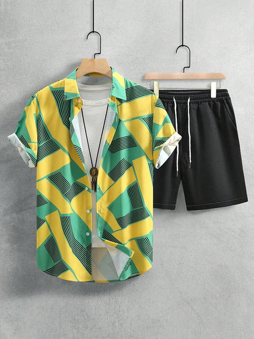 Luxury Style Men's Resort Wear – Short-sleeved outfit