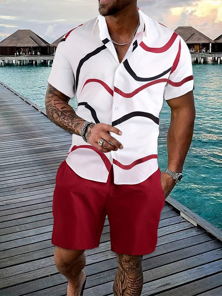 Luxury Style Men's Resort Wear – Short-sleeved outfit