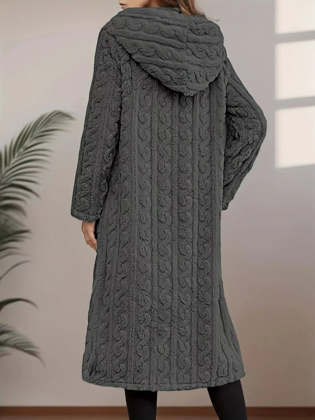 Cozy Button Up Longline Hoodie