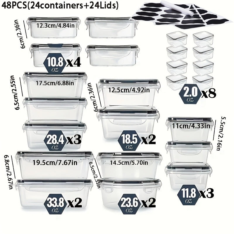 24pc Leak-Proof Food Storage Container Set