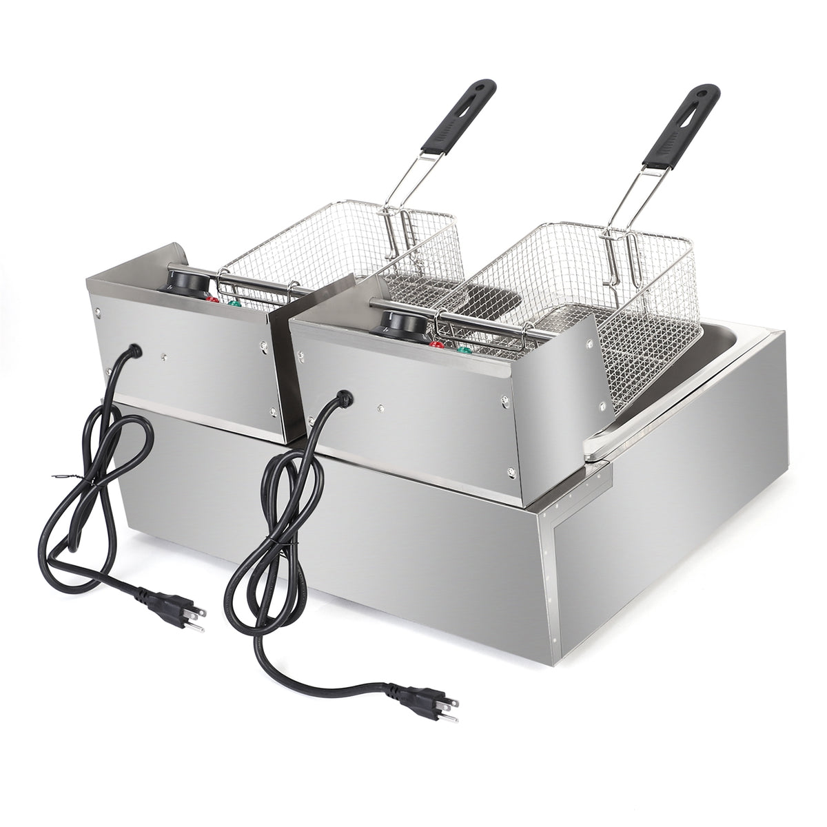 Stainless Steel Double Cylinder Electric Fryer