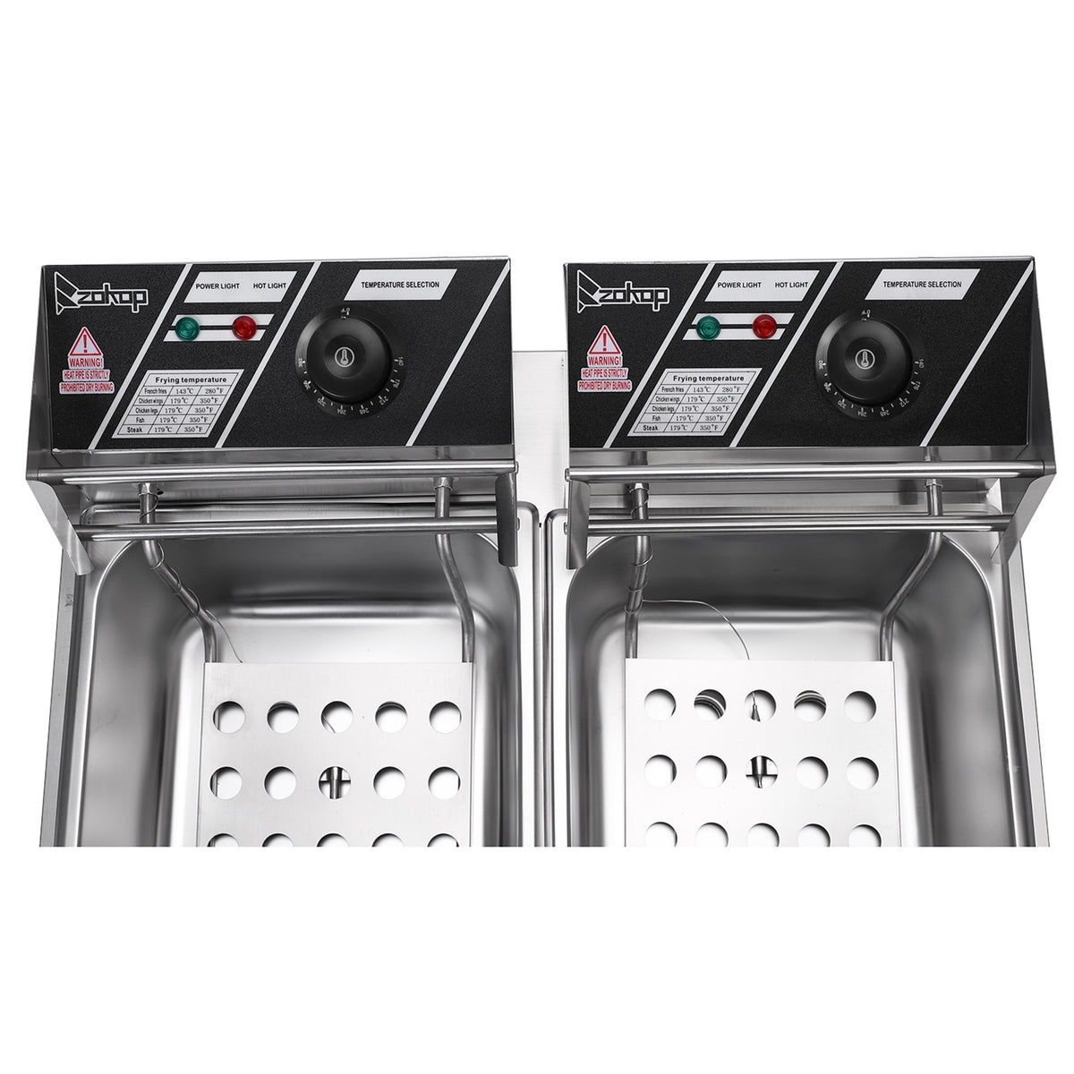 Stainless Steel Double Cylinder Electric Fryer