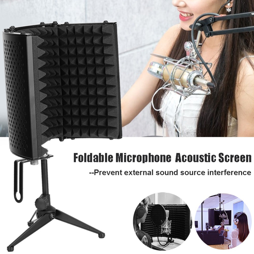 Microphone Isolation Shield for Studio Mic Sound