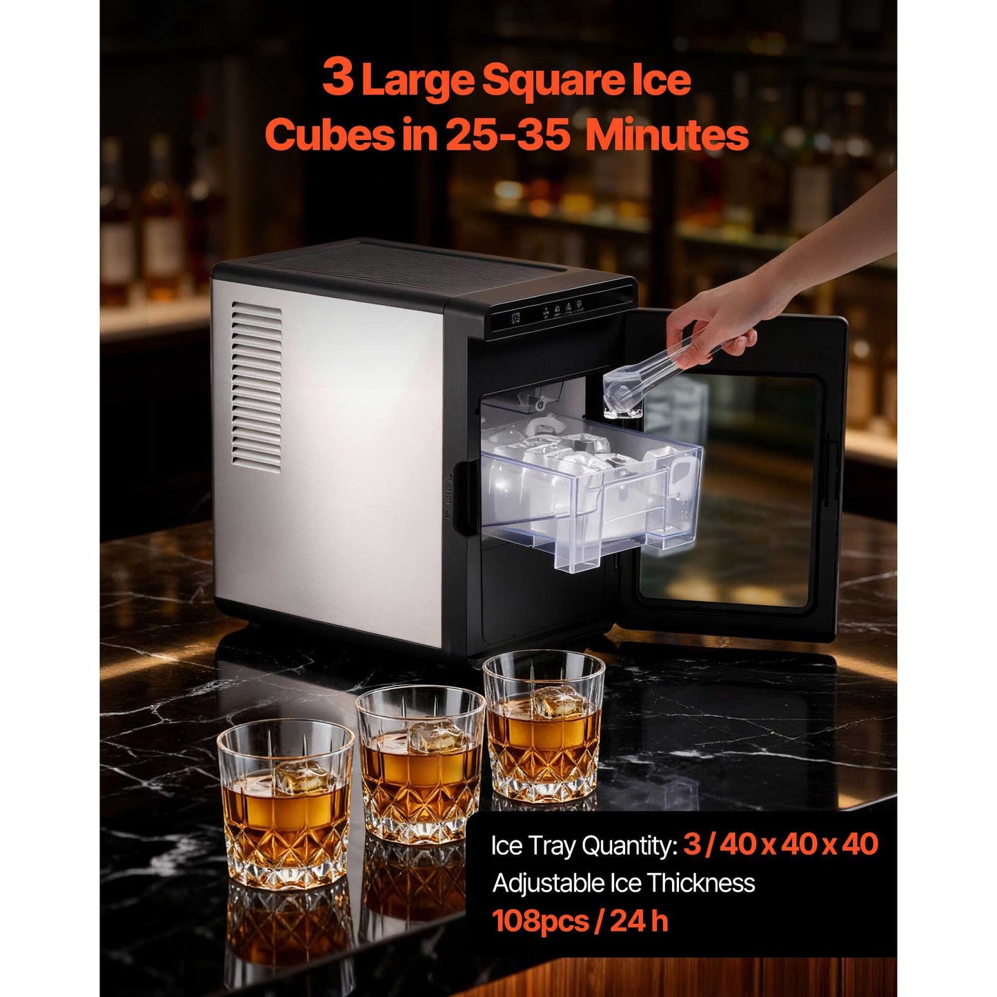 Countertop Ice Maker, 22 lbs per Day, Self-Cleaning Portable Machine