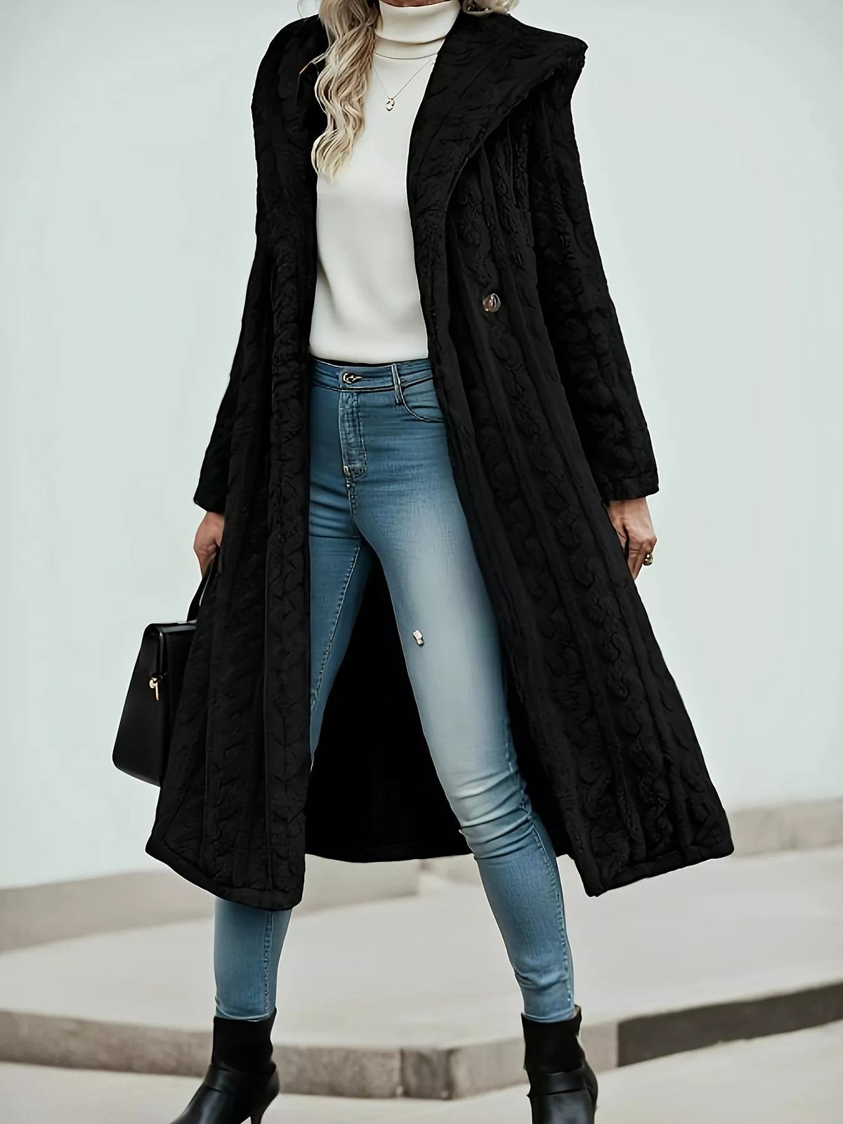 Cozy Button Up Longline Hoodie