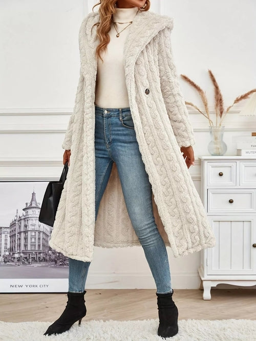Cozy Button Up Longline Hoodie