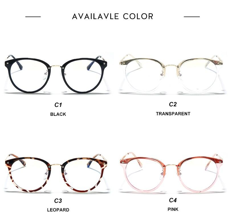 Anti Blue Computer Glasses Round Eye Glass Women & Men Blue Light