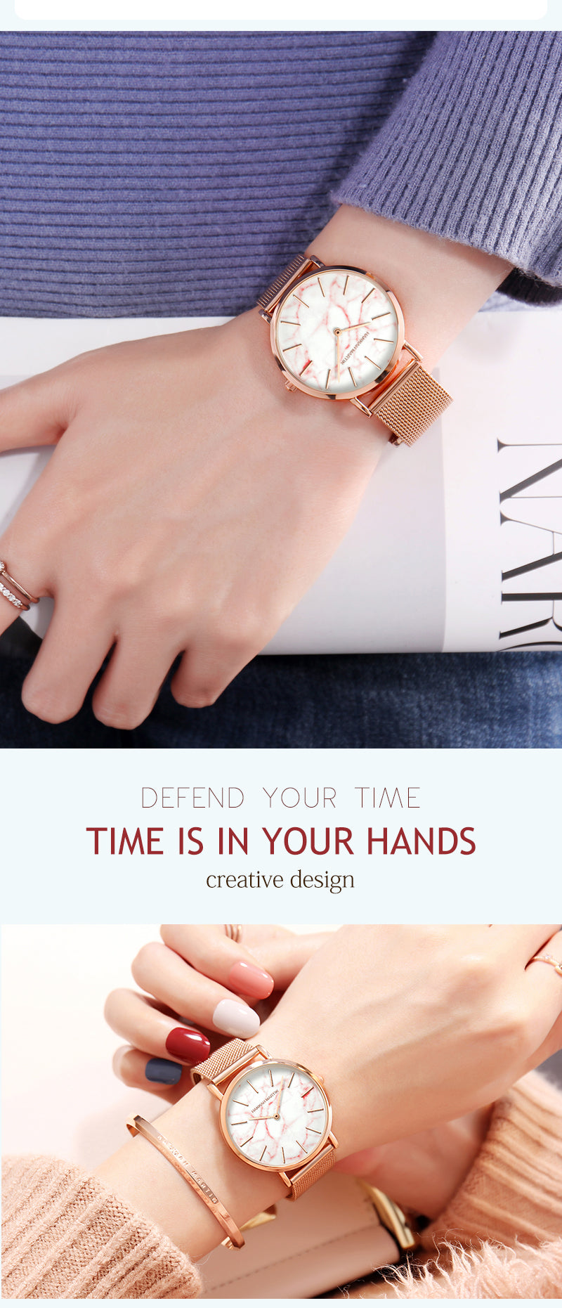 Rose Gold – Simple Japanese Women's Wristwatch